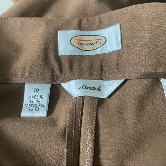 Talbot's Women's Dress Straight Pants stretch camel color NWT Size 16 - Picture 9 of 13